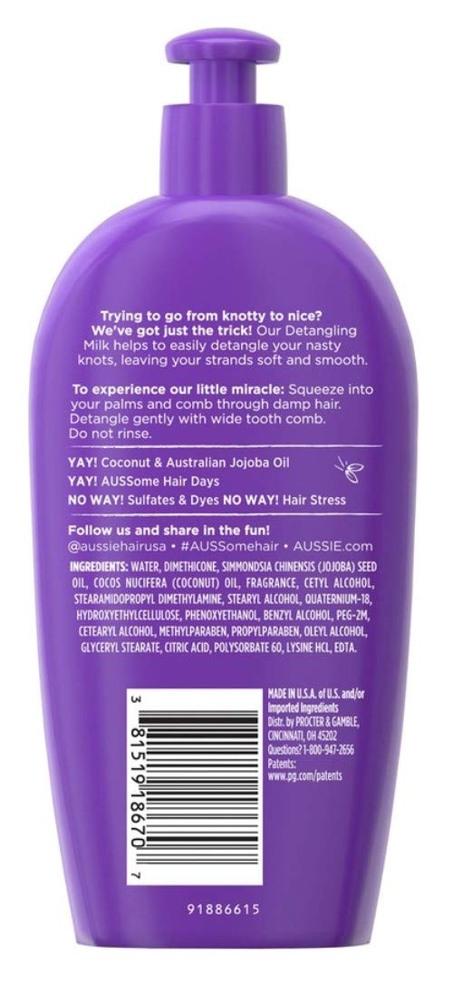 White Smoke Aussie Miracle Curls Leave-In Detangler Milk 6.7 Ounce (200ml) (2 Pack)