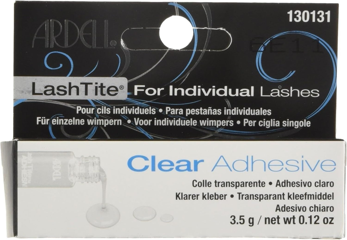 Light Gray Ardell Lashtite Adhesive Bottle, Clear, 0.12 Oz