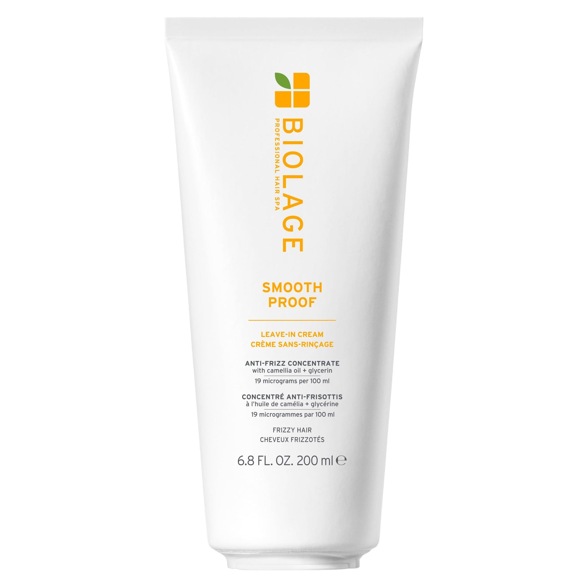 White Smoke Biolage Smooth Proof Leave-In Cream - Frizz Control & Manageability, Anti-Frizz Leave-In, Infused with micro-dosed with Camellia Oil & Glycerin, Vegan & Paraben-Free, 6.8 Fl Oz