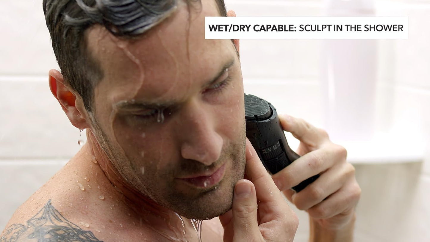 White Smoke Andis Explorer Waterproof Beard & Body Trimmer: Precision Cutting, Advanced Features, and Long-Lasting Power, Lithium Ion Battery, 4 Function Display, Ceramic Cutter, Turbo Mode, Black, 562066