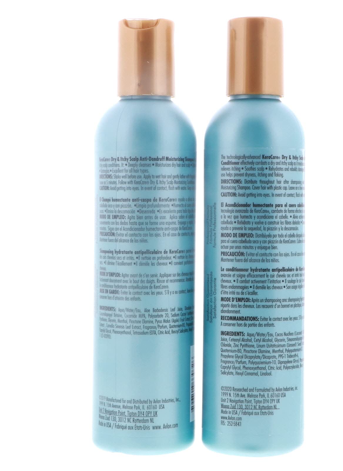 White Smoke Avlon Keracare Dry Itchy Scalp Shampoo and Conditioner Set