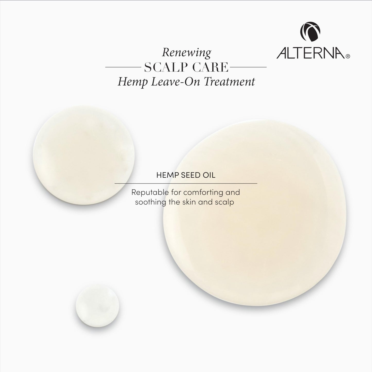 White Smoke Alterna Haircare Renewing Scalp Care Hemp Leave On Vegan Hair and Scalp Treatment, 2.5 Fl Oz Lightweight and Fast Absorbing to Moisturize, Soothe and Calm Scalp