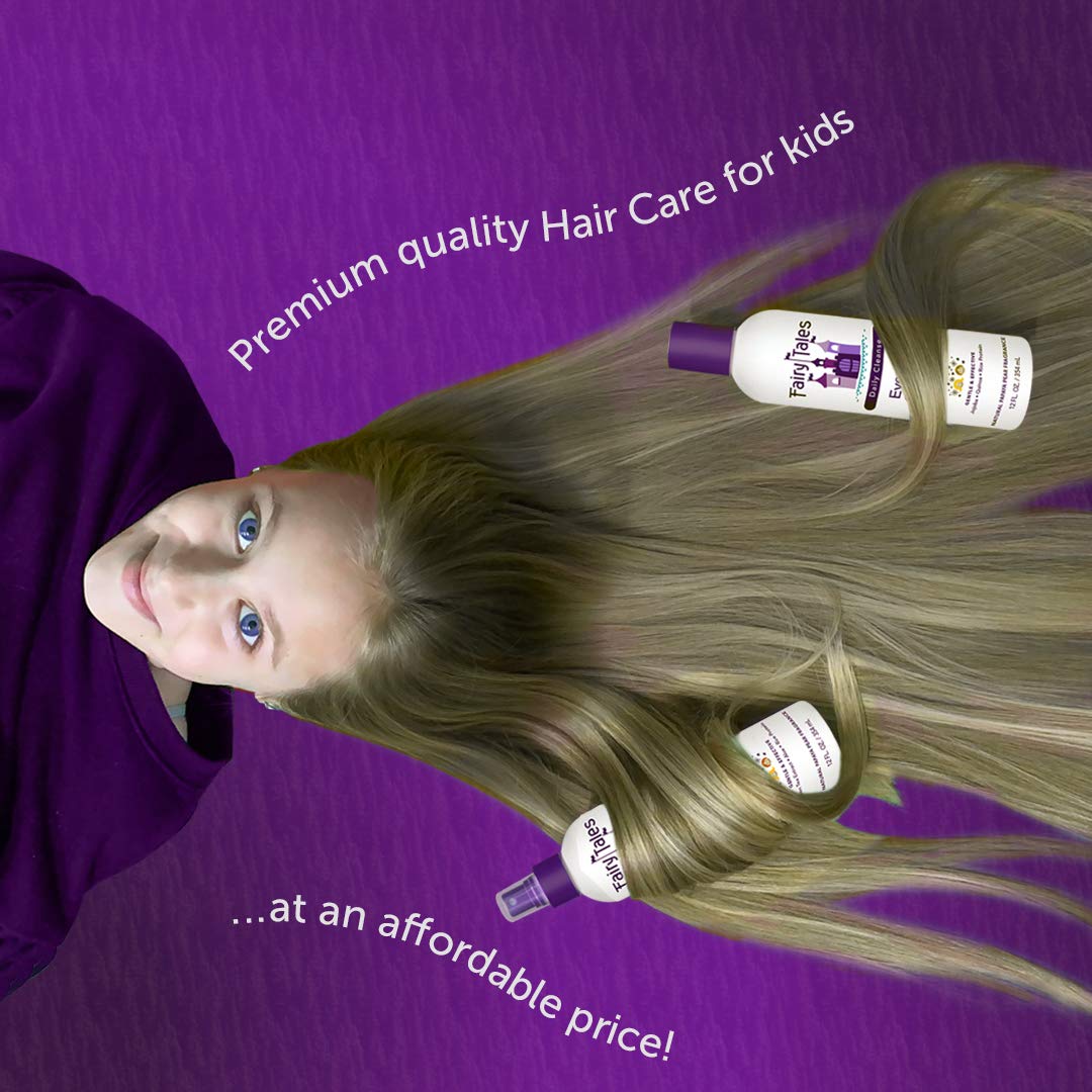 Dark Magenta Fairy Tales Daily Cleanse Everyday Kids Shampoo - Gentle Natural Defining Shampoo, Tangle Free, Moisturizing and Hydrating Formula, Clean and Natural Ingredients -Paraben Free - 32 oz.