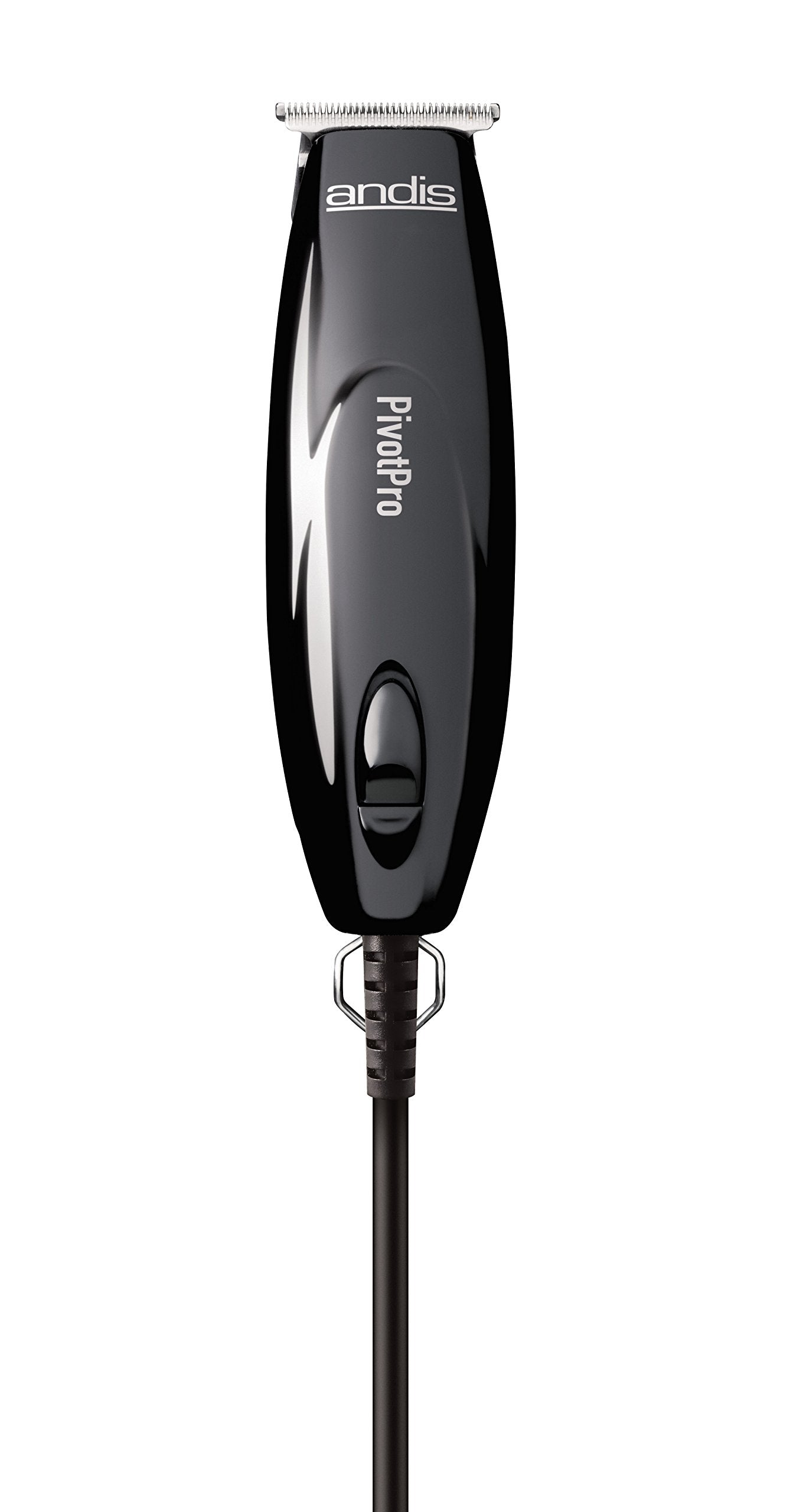 White Smoke Andis 23475 Professional PivotPro Beard & Hair Trimmer with Carbon Steel T-Blade – Black, Pack of 1