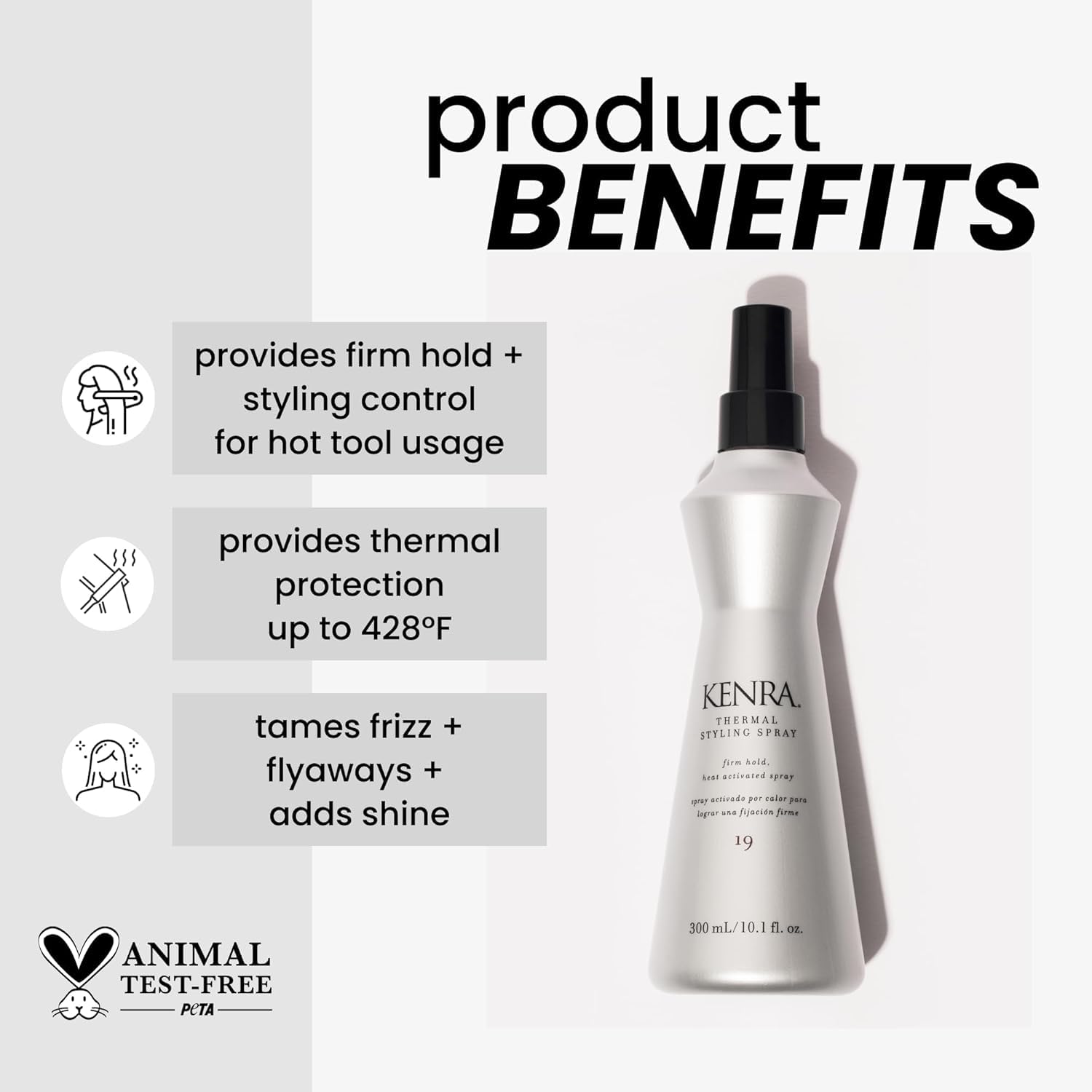 White Smoke Kenra Professional Our Greatest Hits | Kit Includes Full Size Volume Mousse Extra 17, Thermal Styling Spray 19, Pearl Detangler, and Dry Texture Spray 6 | 4 pc. Gift Set | $93 Value 27% Savings