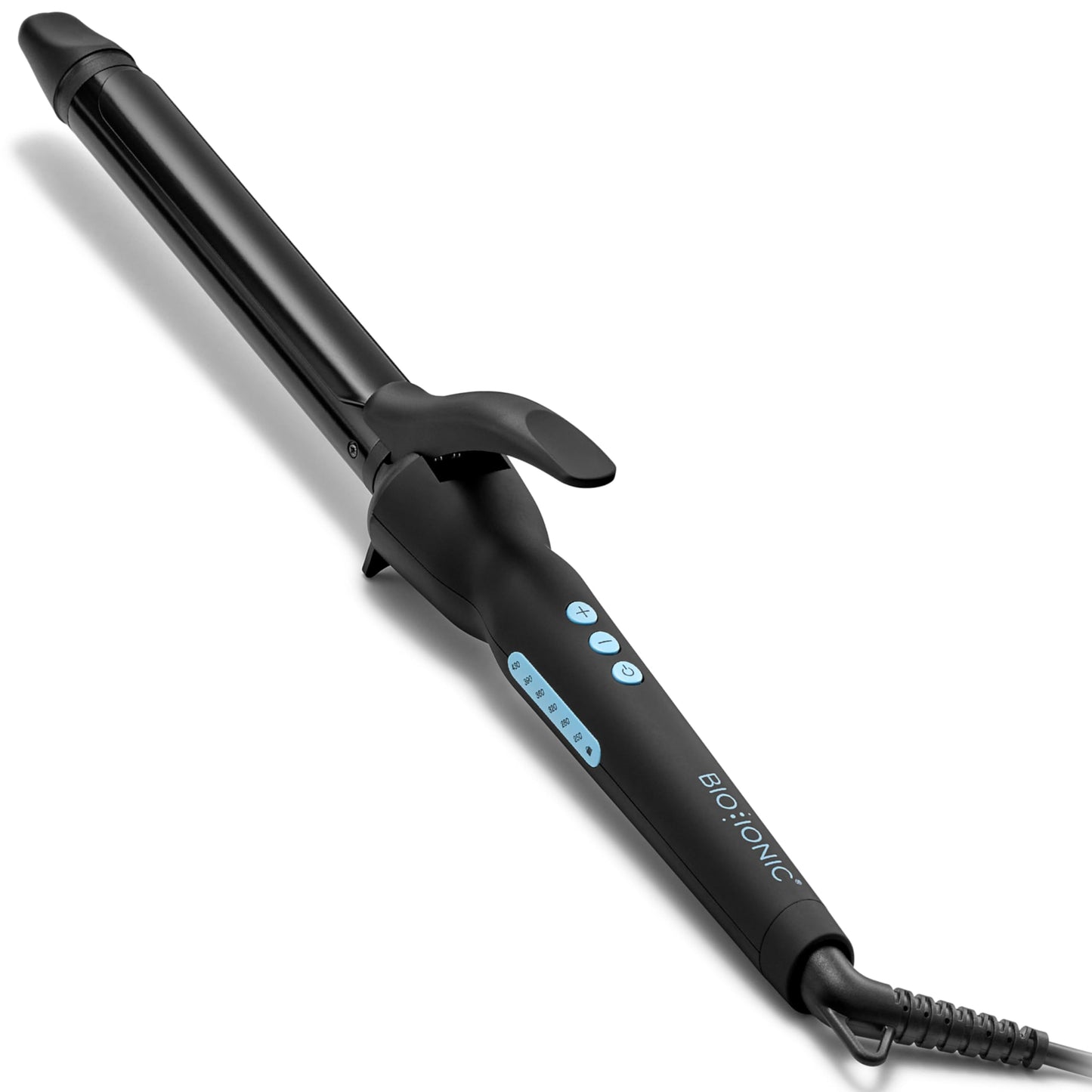 White Smoke Bio Ionic Long Barrel Styler, 1" Curling Iron with Moisture Heat Technology & NanoIonic MX, Verstatile Curling Wand with Longer Barrel for Large Sized Soft Curls & Waves