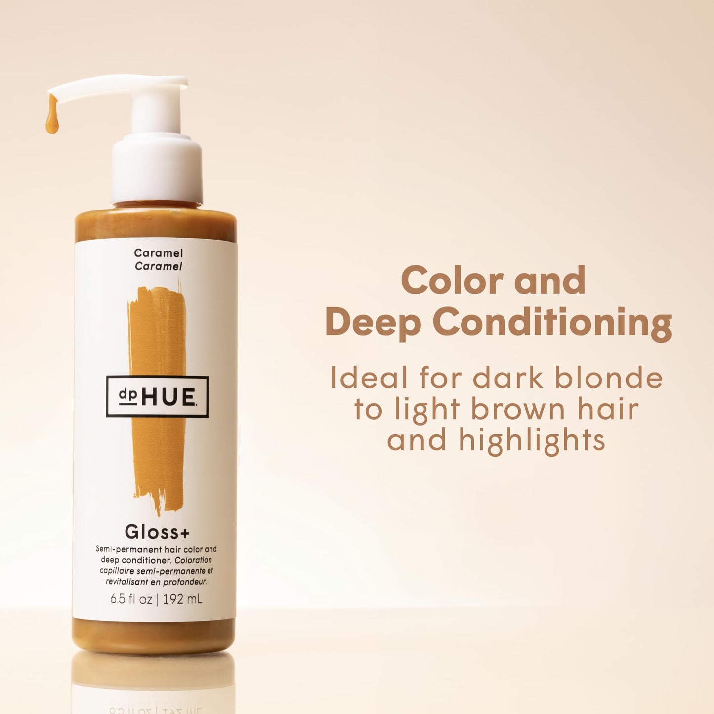 Antique White dpHUE Gloss+, Caramel - Boosts Fading & Faded Hair Color - 8-12 Applications per Bottle - Lasts Up to 8 Washes