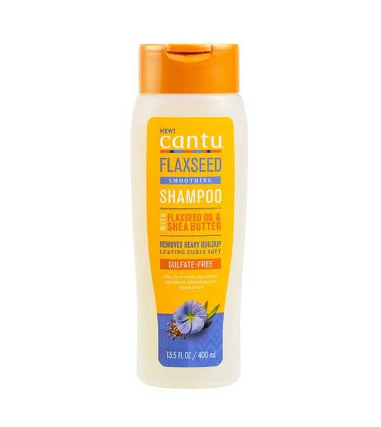Antique White Cantu Flaxseed Sulfate-Free Exfoloating Shampoo with Flaxseed Oil & Shea Butter, 13.5 fl oz
