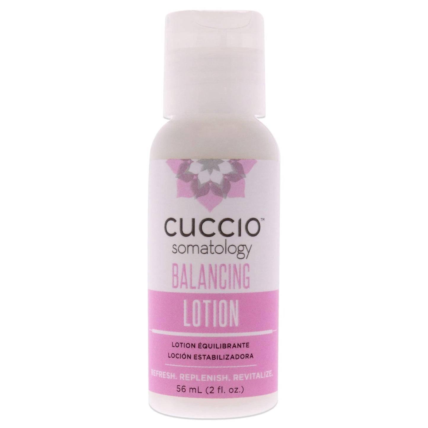 Light Gray Cuccio Somatology Balancing Body Lotion - Calming Chamomile - Hydrating and Soothing Natural Moisturizer - Instantly Calms the Senses - Helps Combat Dry and Damaged Skin - Cruelty Free - 2 oz