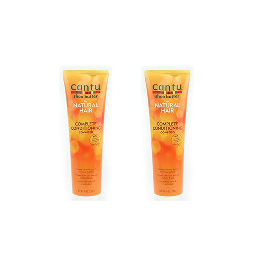 White Smoke Cantu Natural Hair Complete Conditioning Co-Wash Tube 10 Ounce (295ml) (2 Pack)