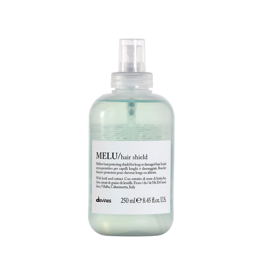 White Smoke Davines MELU Hair Shield, Thermal Leave-On Conditioning Antistatic Action for All Types of Hair - Ideal Heat Protectant from Stress Caused by Straightener or Blow Dryer with Lentil Seeds, 8.45 Fl Oz