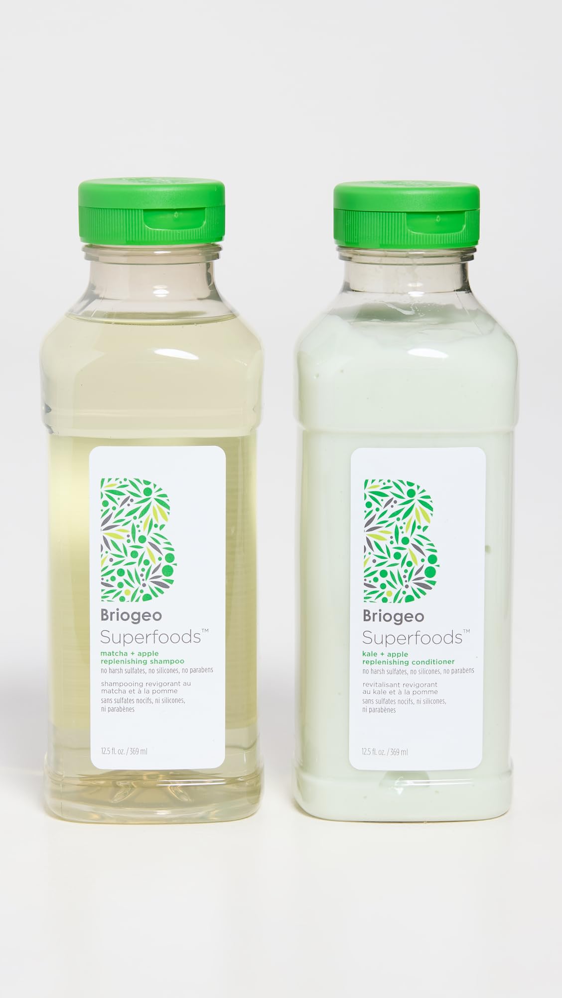 Lavender Briogeo Superfoods Matcha, Apple + Kale Hair Pack for All Hair Types | Antioxidant-Rich Shampoo & Conditioner Duo | Hydrating & Shine-Enhancing | Vegan & Cruelty-Free | 2 x 12.5 fl oz