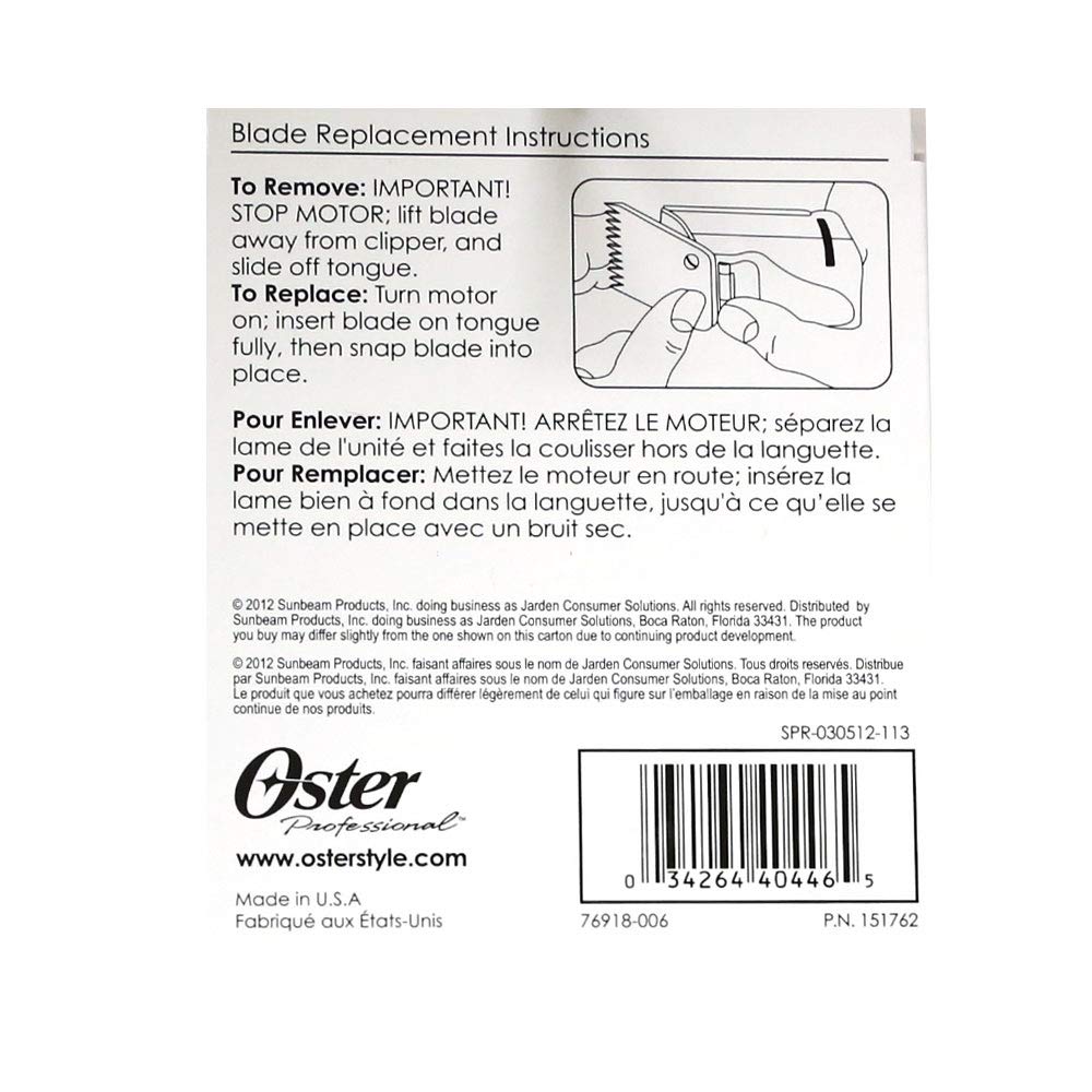 White Smoke Oster 0.2 mm 00000 Size 76918-006 Blade