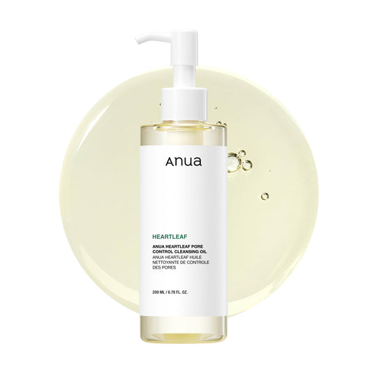 White Smoke Anua Heartleaf Pore Control Cleansing Oil, Pore Cleanser, Sebum Care, Gentle Melting Oil Cleanser for Face, Safe For All Skin Type, Daily Hydrating Makeup Remover, Korean Skin Care (6.76fl.oz)