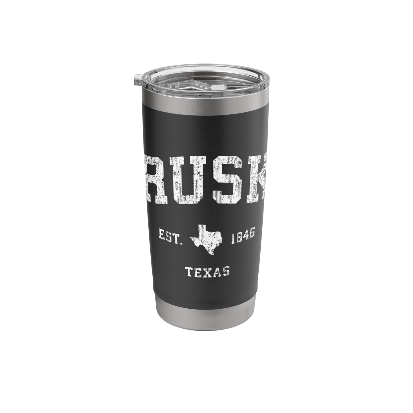 White Smoke Rusk Texas TX Vintage Athletic Sports Design Stainless Steel Insulated Tumbler