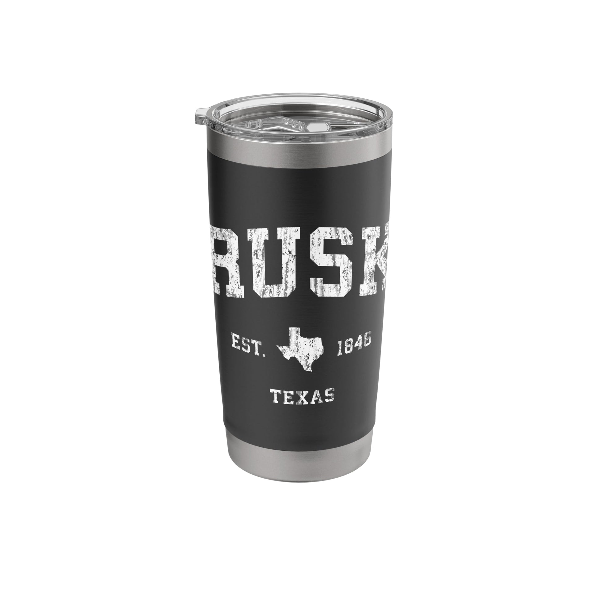 White Smoke Rusk Texas TX Vintage Athletic Sports Design Stainless Steel Insulated Tumbler