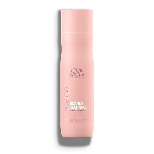 Pink Wella Professionals Invigo Blonde Recharge Color Refreshing Shampoo | Refresh & Maintain Cool Blonde Hair Color | 10.1 Fl Oz