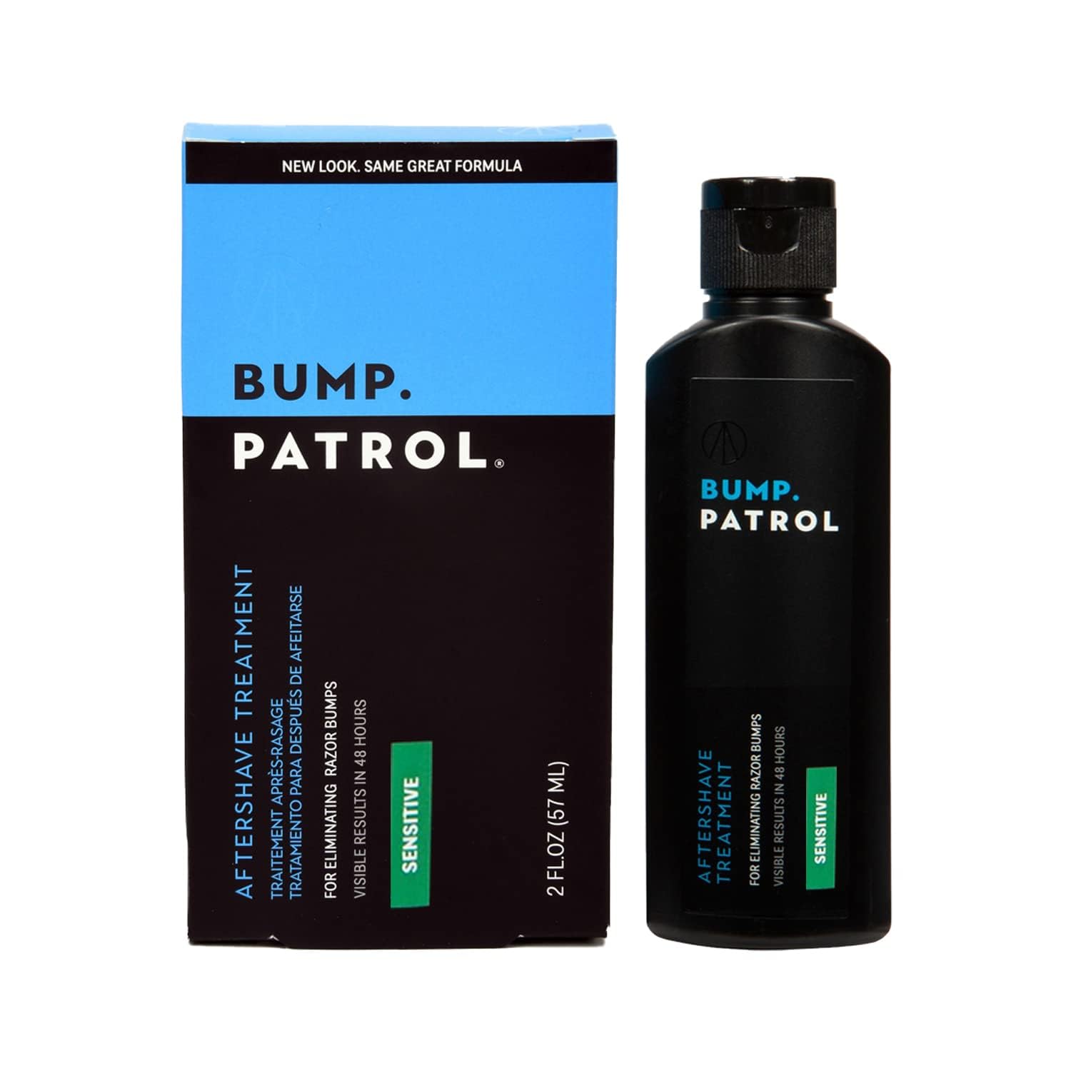 Black Bump Patrol Sensitive Strength Aftershave Treatment Serum – Razor Bump Stopper and Ingrown Hair Treatment for Men and Women, Alcohol Free Ingrown Hair Serum for Sensitive Skin 2 oz (Pack of 1)