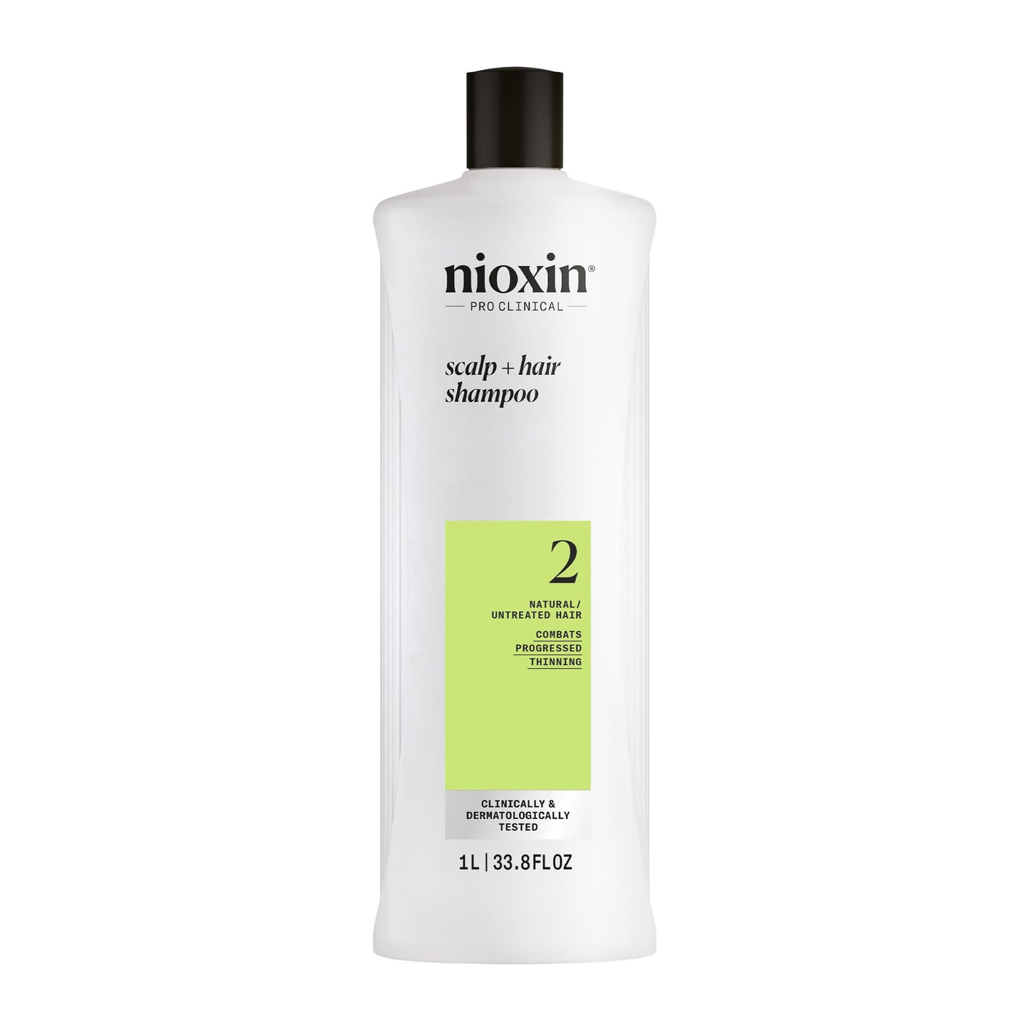 White Smoke Nioxin Scalp + Hair Thickening System 2 Shampoo| For Natural or Untreated Hair with Progressed Thinning| With Niacinamide and Biotin| 33.8 Fl oz.
