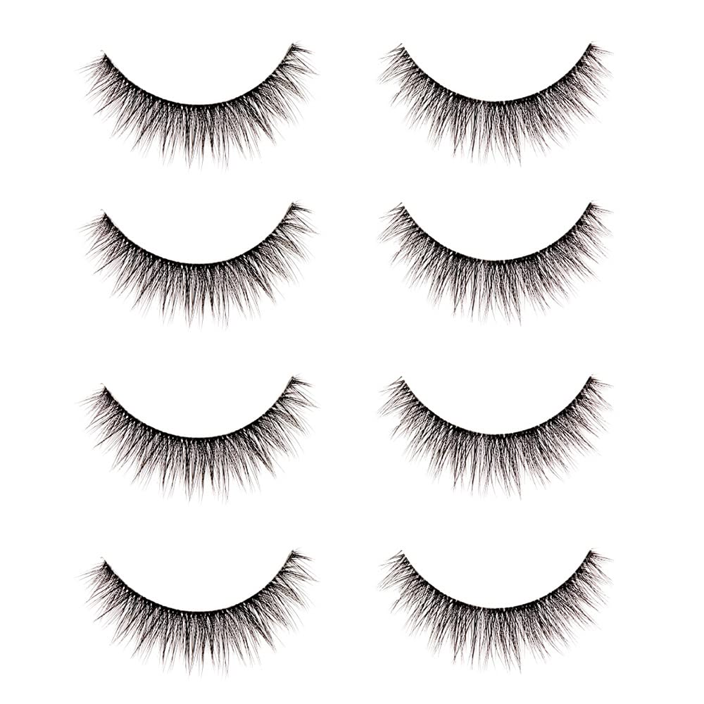 White Smoke Ardell Faux Mink Lashes 815, Ultra-Soft, Natural Look False Eyelashes, Reusable Strip Lashes, 4 Pairs, 1 Pack