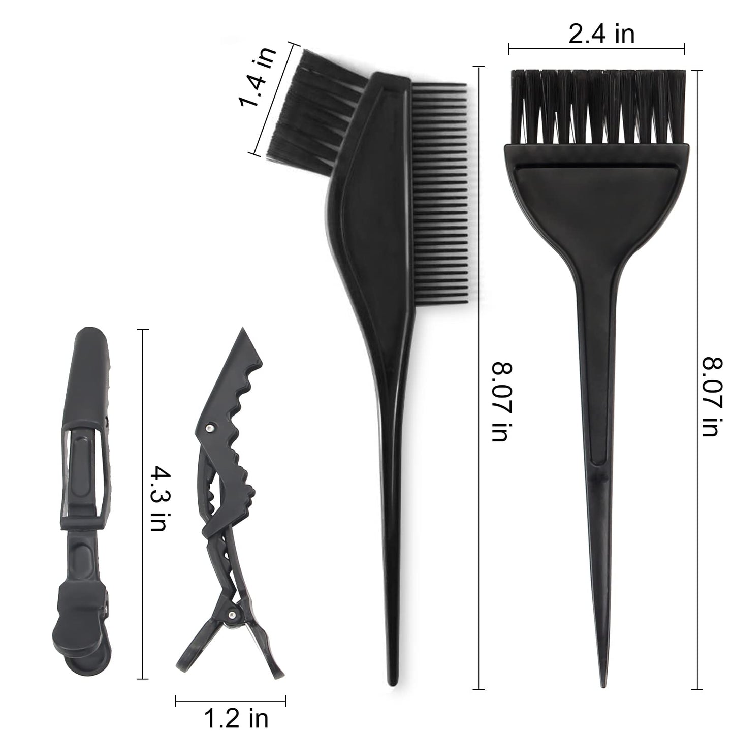 White Smoke Yexixsr 5Pcs Professional Salon Hair Coloring Dyeing Kit, Hair Bleach Dit Hair Coloring Products with Hair Dye Brush, Hair Color Bowl, Hair Clips