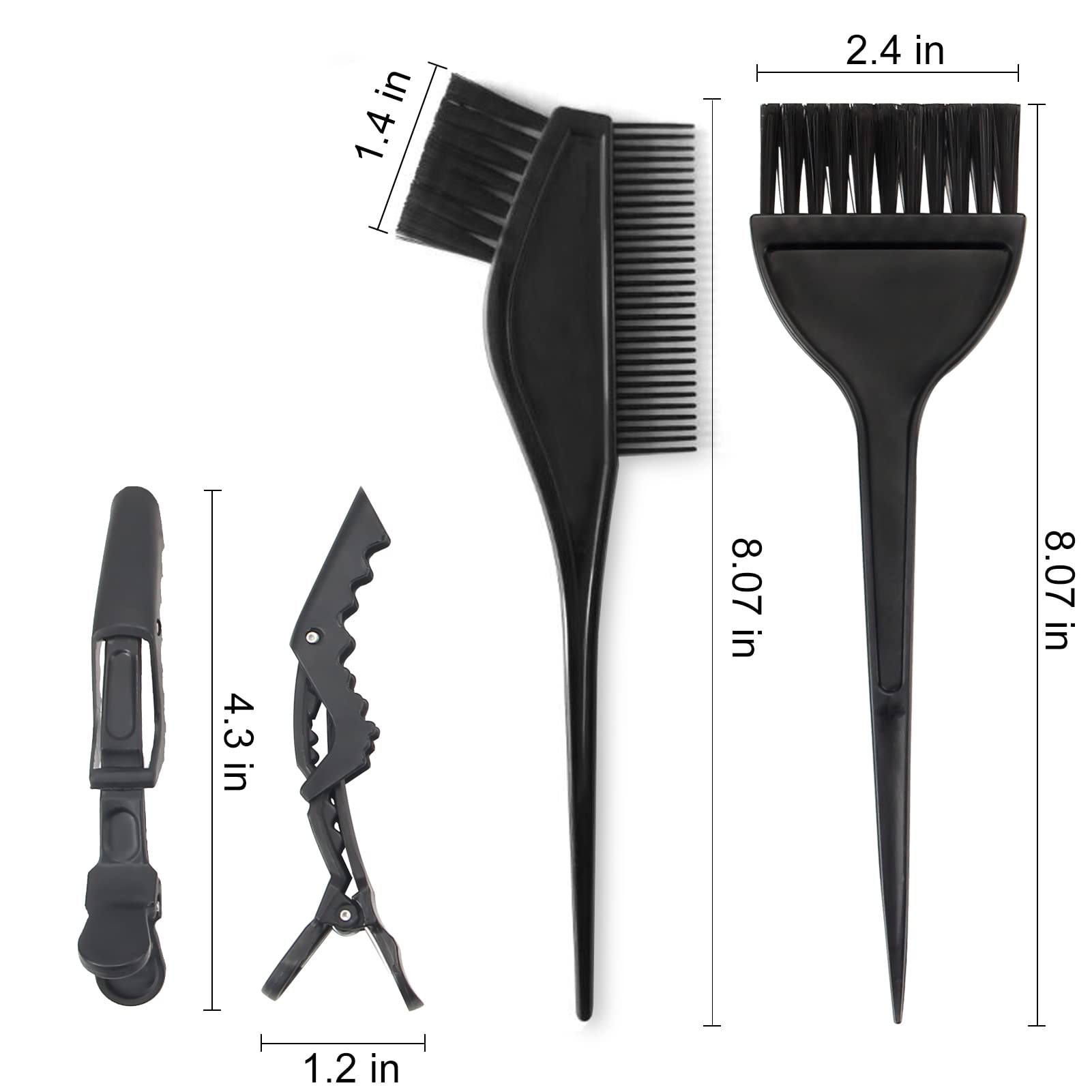White Smoke Yexixsr 5Pcs Professional Salon Hair Coloring Dyeing Kit, Hair Bleach Dit Hair Coloring Products with Hair Dye Brush, Hair Color Bowl, Hair Clips