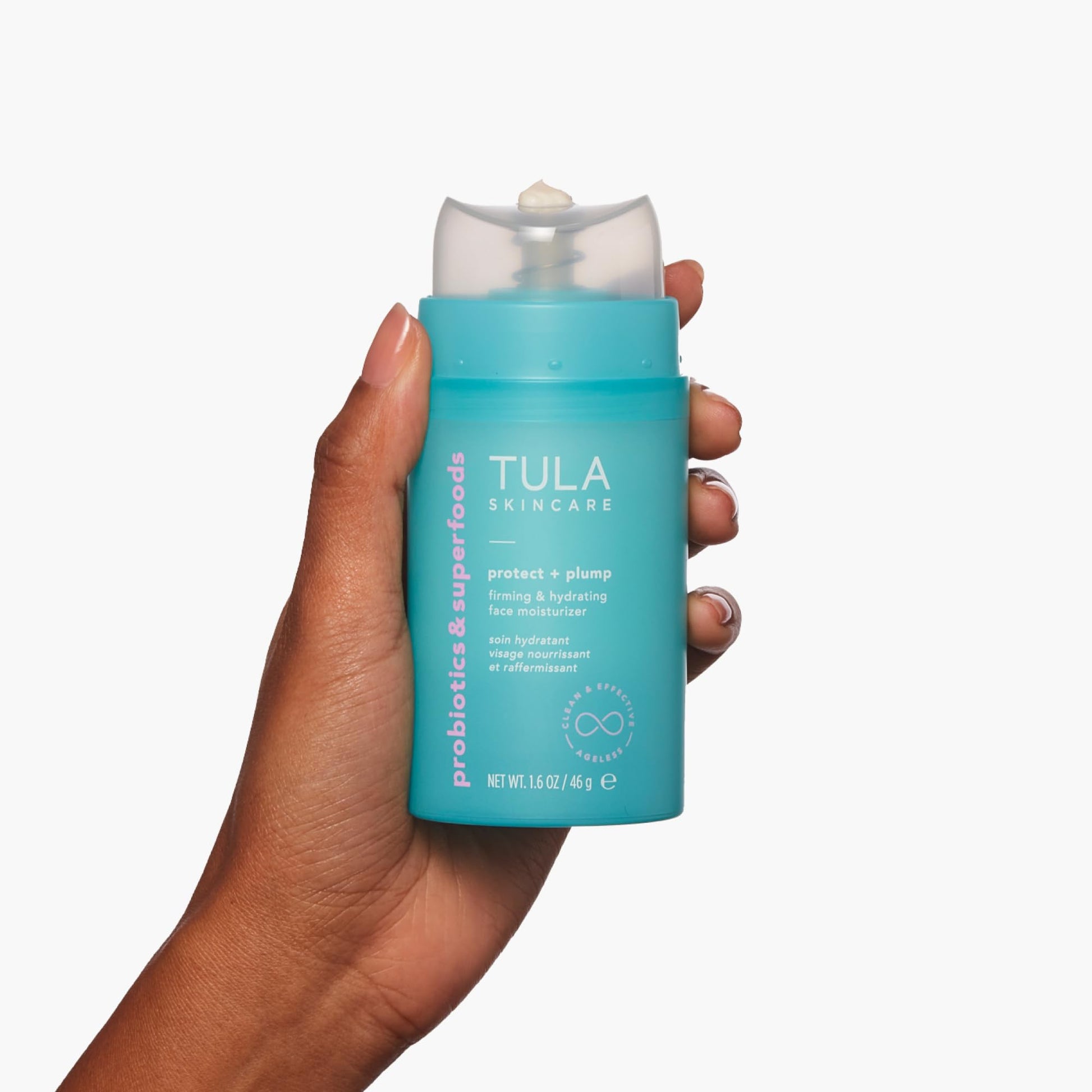 White Smoke TULA Skin Care Protect + Plump Firming & Hydrating Face Moisturizer - Skincare-First, Daily Ageless Moisturizer, Minimizes the Look of Wrinkles & Fine Lines, 1.6 oz.
