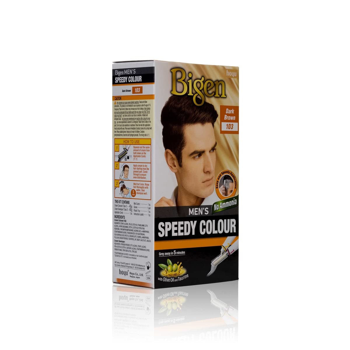 Black Bigen Men's Speedy Permanent Hair Colour Dark Brown