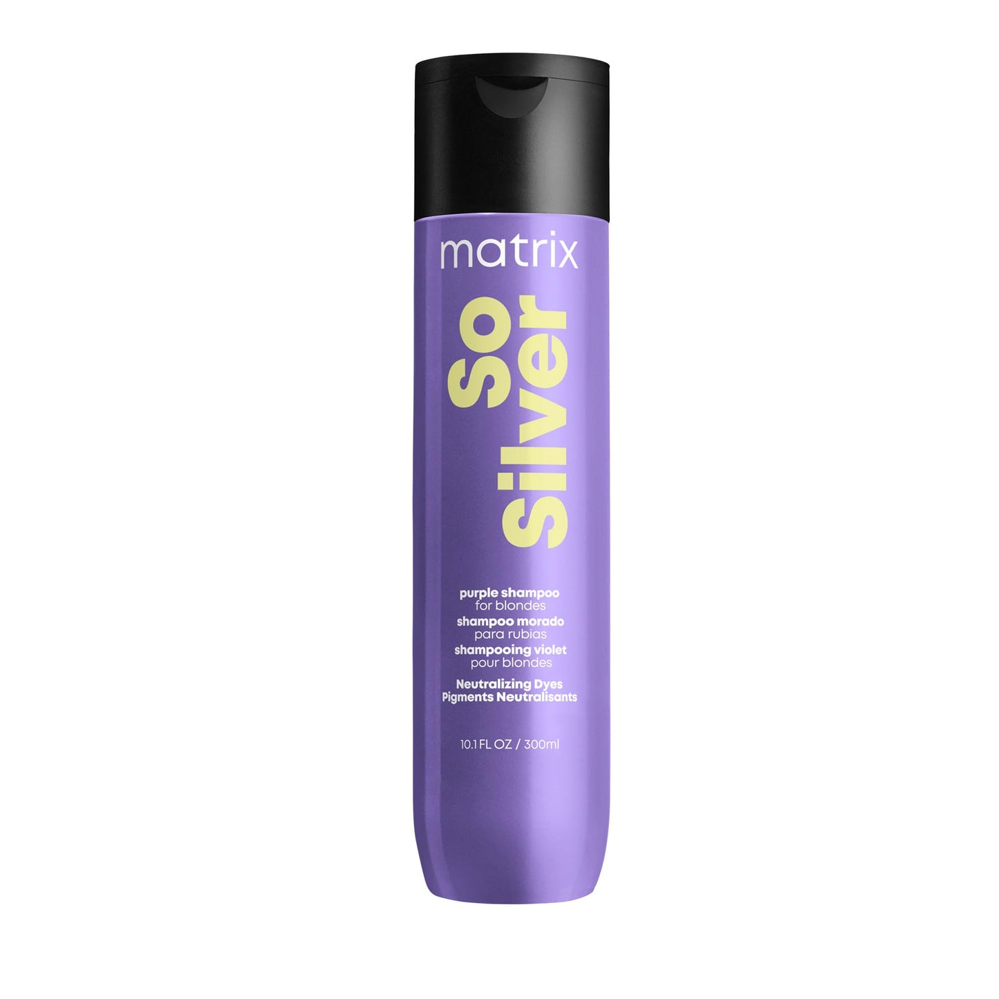 Dark Slate Blue Matrix So Silver Purple Shampoo - Neutralizes Yellow Tones, Color Depositing, Brightening & Toning, Strengthens and Adds Shine, For Color Treated, Blonde, White and Platinum Hair, Vegan, 10.1 Fl Oz
