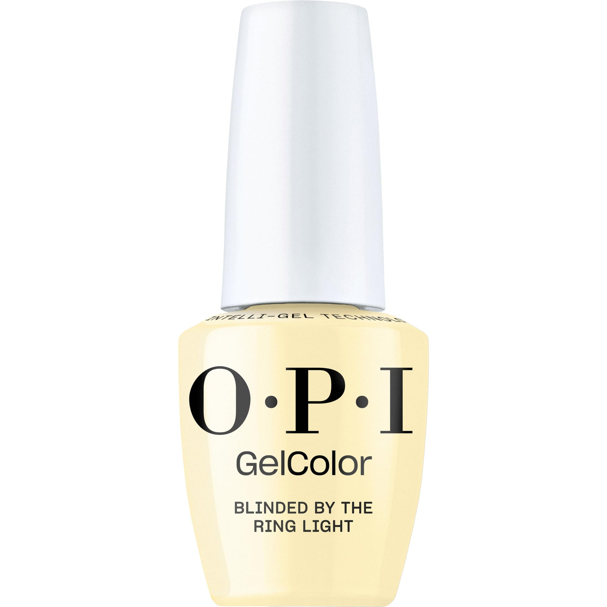 White Smoke OPI GelColor Blinded by the Ring Light | Opaque Soft Pastel Warm Yellow Crème LED Cure Gel Nail Polish | Salon-Quality Shine, Long-Lasting Wear | 0.5 Fl Oz