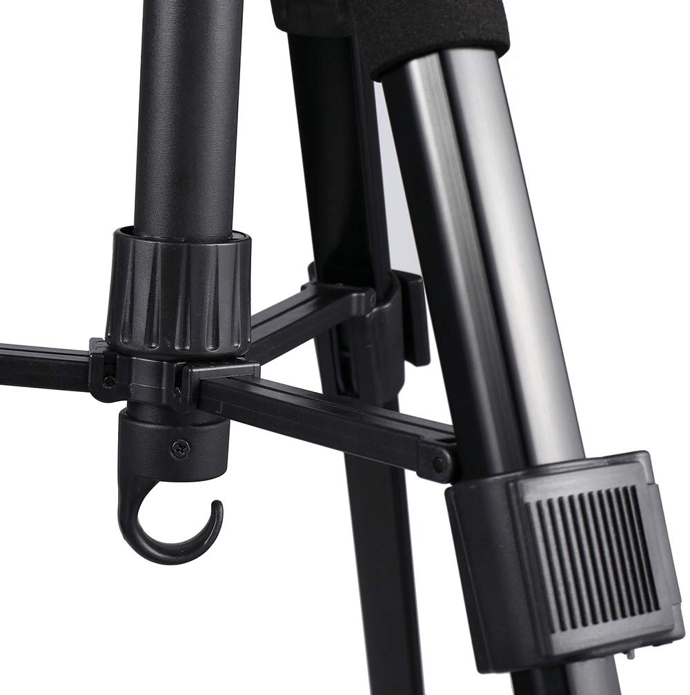 White Smoke QISHI YUHUA Wig Stand Tripod with Non-Slip Base Adjustable Mannequin Head Stand with Hook Heavy Duty Manikin Head Tripod