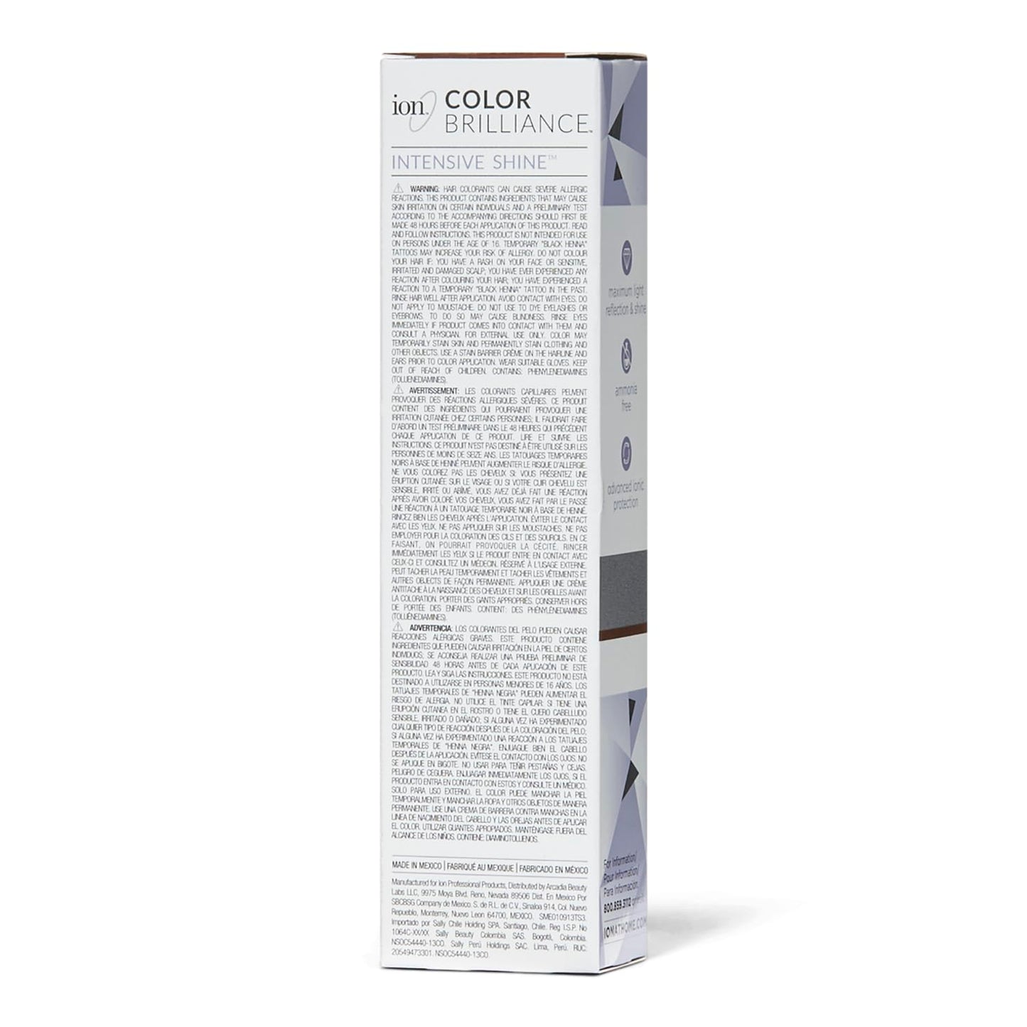 Light Gray Ion Intensive Shine 3N Dark Natural Brown Demi Permanent Creme Hair Color 3N Dark Natural Brown