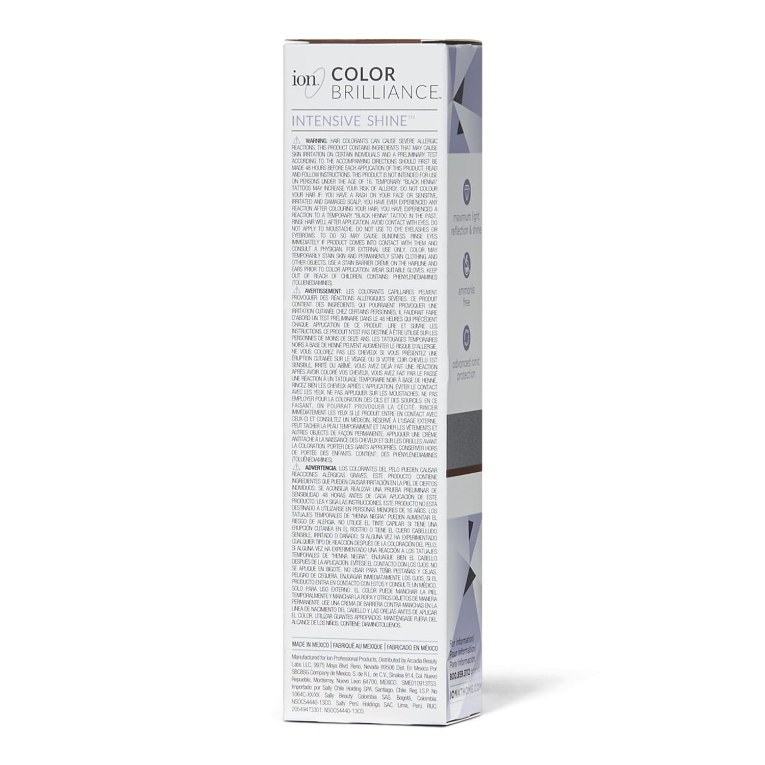 Light Gray Ion Intensive Shine 3N Dark Natural Brown Demi Permanent Creme Hair Color 3N Dark Natural Brown