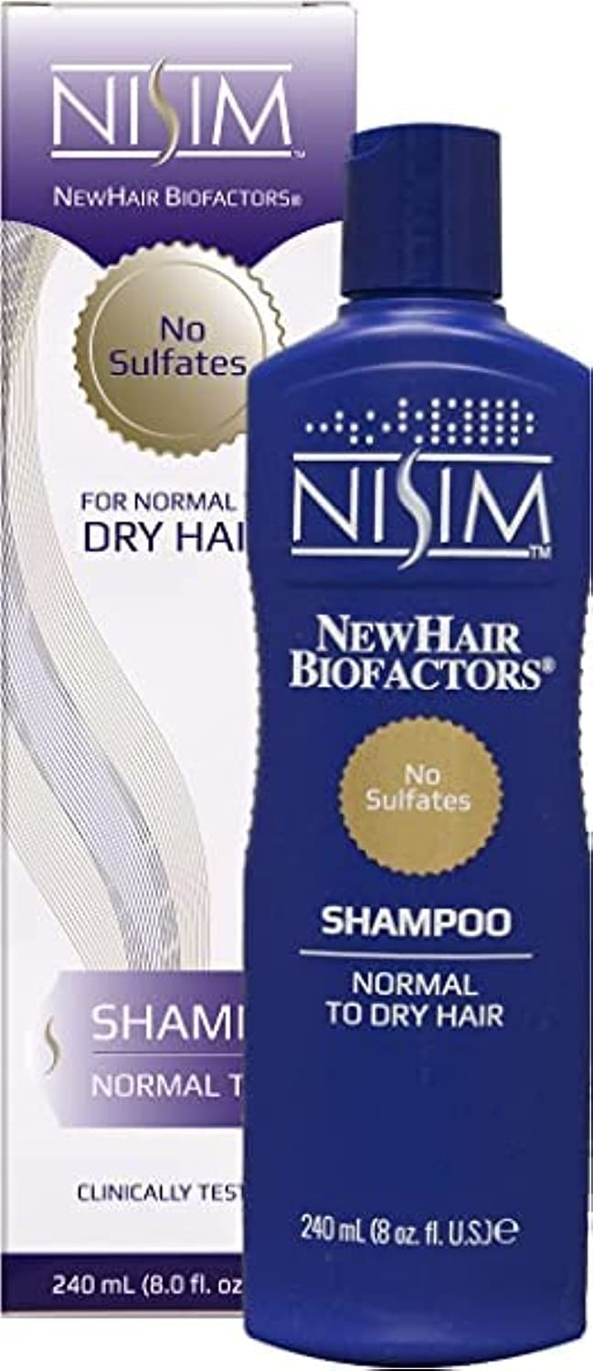 White Smoke NISIM - NewHair BioFactors Shampoo for Normal to Dry Hair - Deep Cleaning Shampoo That Controls Excessive Hair Loss ( 8 Ounces / 240 Milliliters )