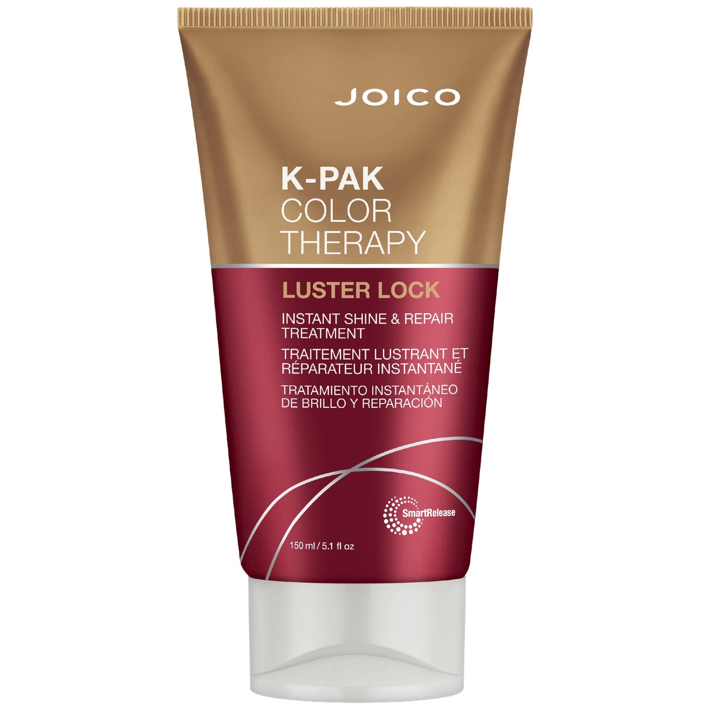 White Smoke Joico K-PAK Color Therapy Luster Lock Instant Shine & Repair Treatment | For Color-Treated Hair | Boost Color Vibrancy | Repair Breakage | With Keratin & Argan Oil | 5.1 Fl Oz