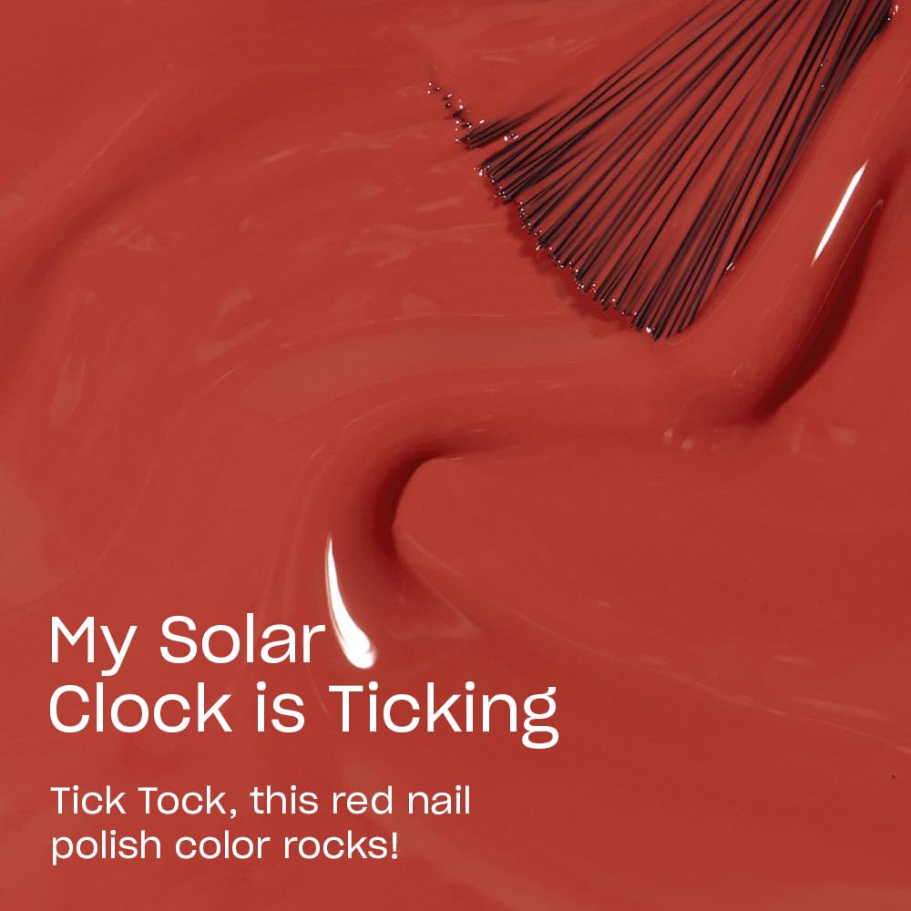 Brown OPI Nail Lacquer My Solar Clock is Ticking | Opaque Dark Orange Crème Chip Resistant Nail Polish | Peru Collection