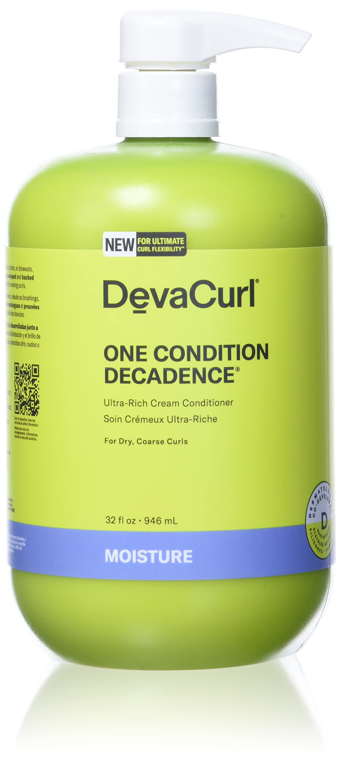 White Smoke DevaCurl One Condition Decadence Ultra-Rich Cream Conditioner, Green Oasis, 32 fl. oz.