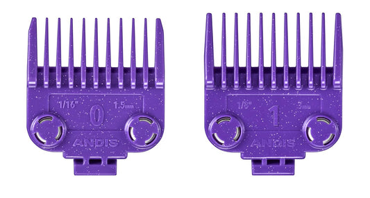 White Smoke Andis 561002 OG Master Dual Magnet Attachment Clipper Guard Set, 2-Pack, Purple