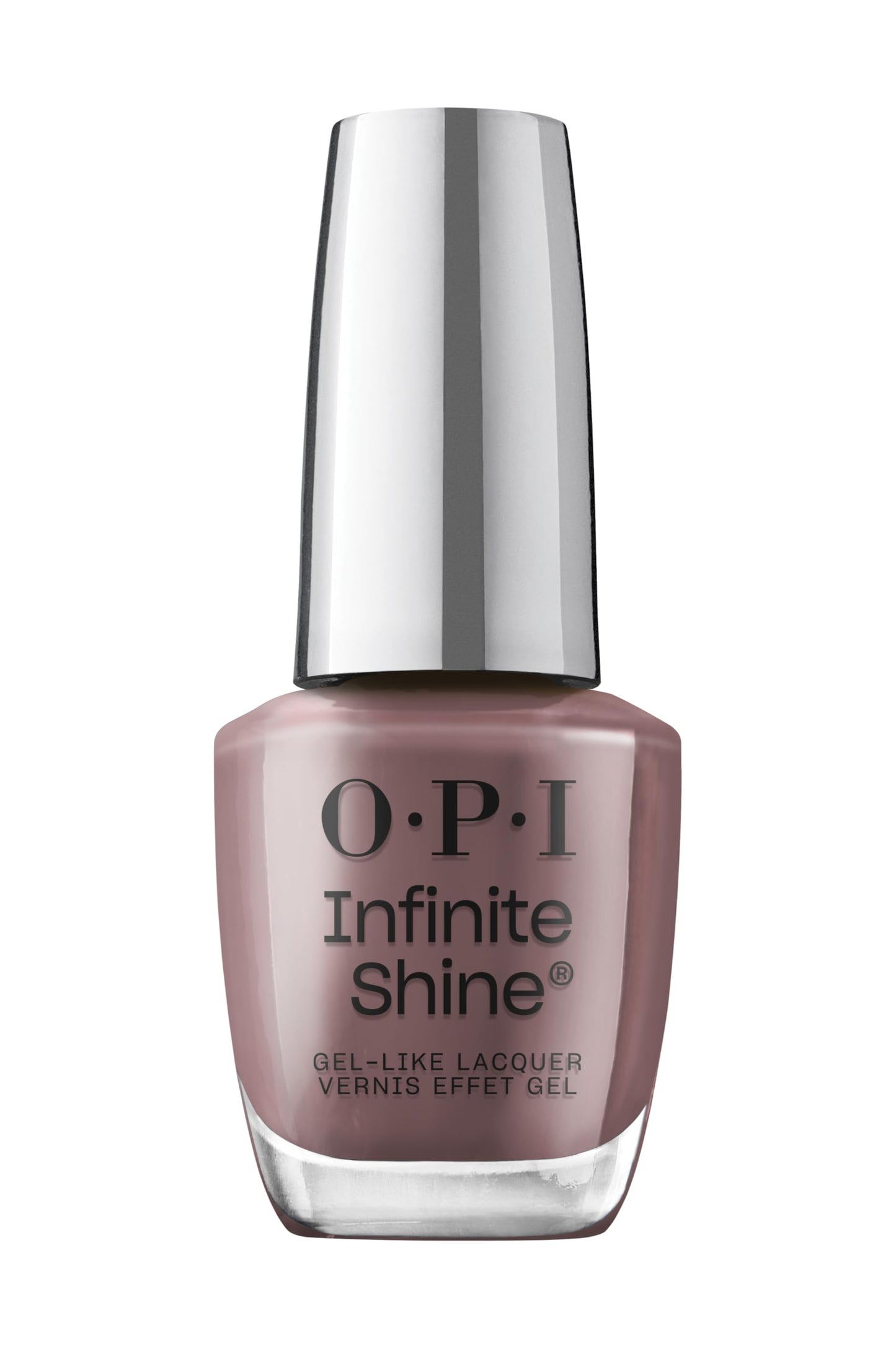 White Smoke OPI Infinite Shine You Don't Know Jacques! | Opaque Dark Brown Crème Long Wear Gel Like Nail Polish | Vegan, Long Lasting, Streak Free