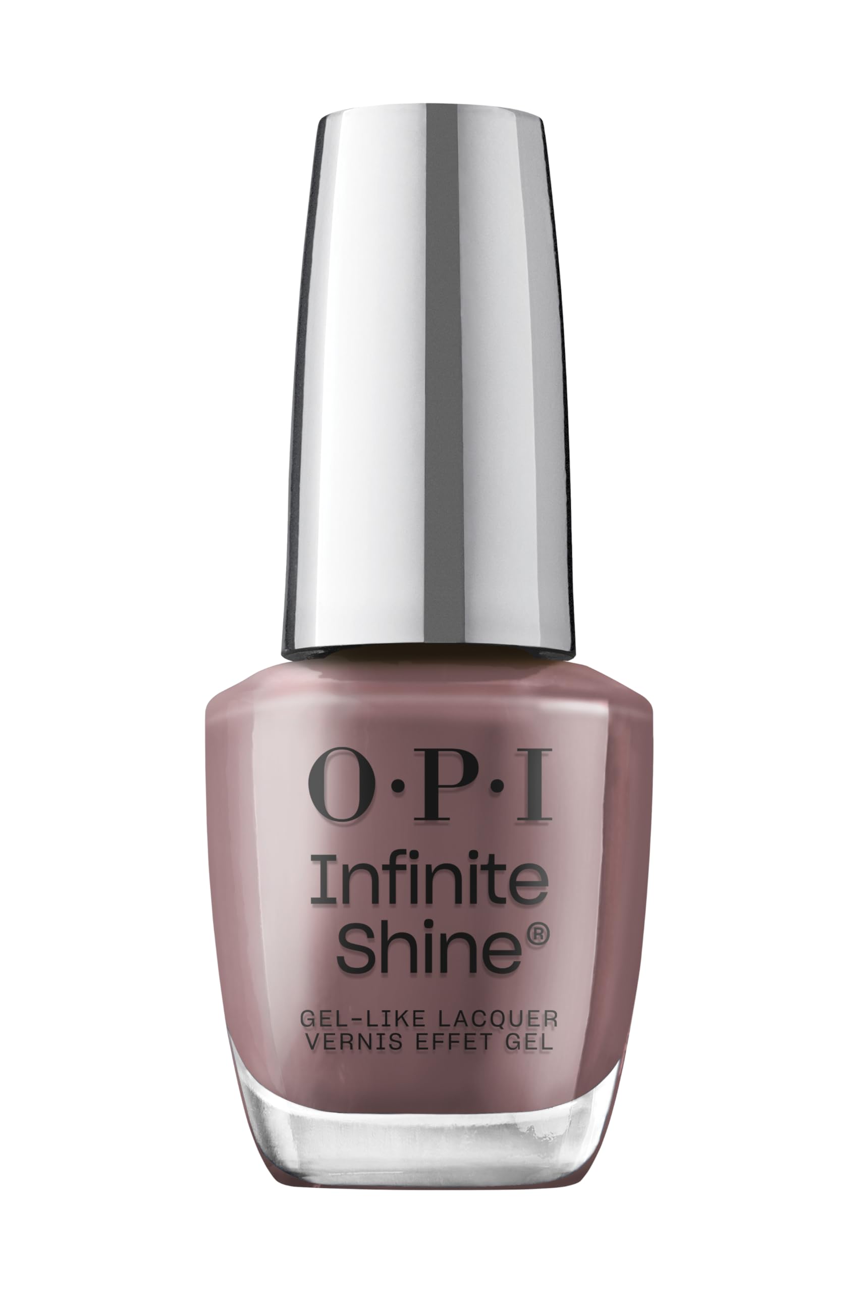 White Smoke OPI Infinite Shine You Don't Know Jacques! | Opaque Dark Brown Crème Long Wear Gel Like Nail Polish | Vegan, Long Lasting, Streak Free