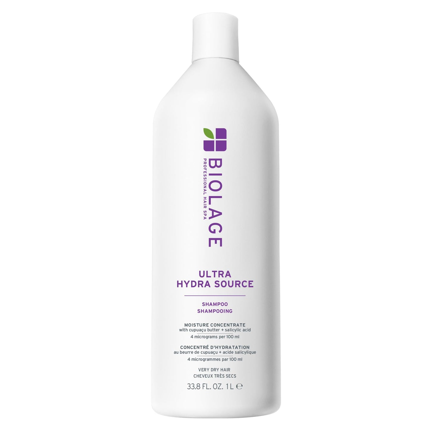 White Smoke Biolage Ultra Hydra Source Shampoo - Deeply Moisturizes Very Dry Hair, For Thick, Coarse Hair, Infused with Micro-dosed with Cupuaçu Butter & Salicylic Acid