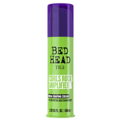Light Green TIGI Bed Head Curls Rock Amplifier Curl Cream for Definition and Enhancement of All Curly Hair Types, 3.38 fl oz
