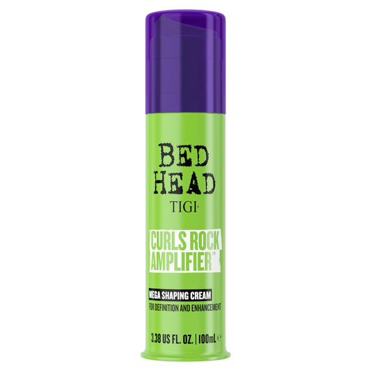 Light Green TIGI Bed Head Curls Rock Amplifier Curl Cream for Definition and Enhancement of All Curly Hair Types, 3.38 fl oz