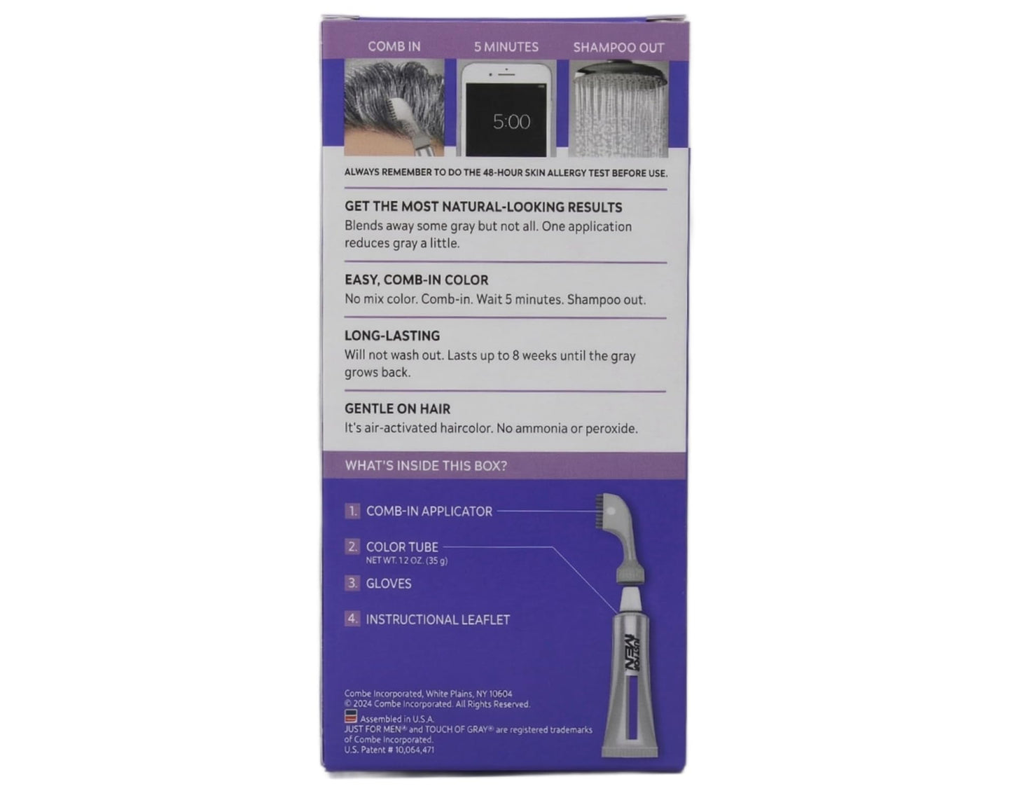 Gray JUST FOR MEN Touch of Gray Hair Treatment T-45 Dark Brown, 2 Pack