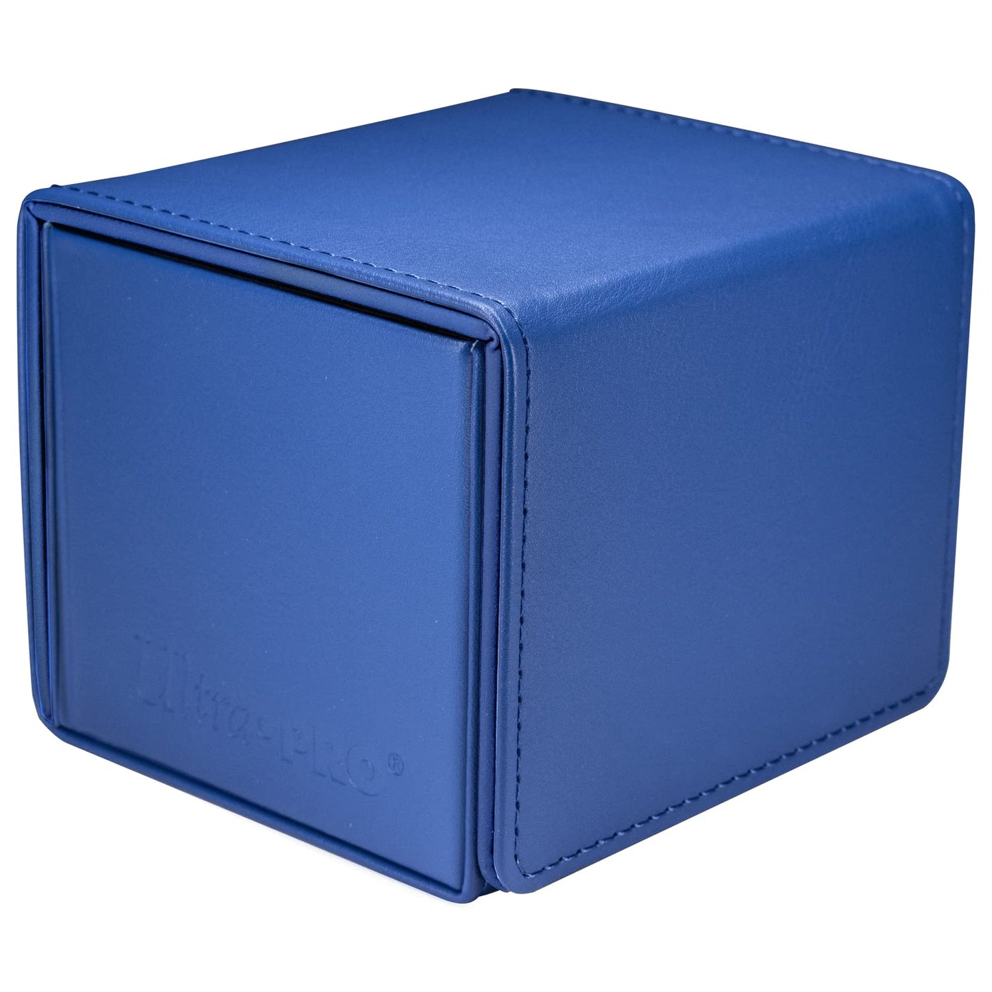 Dark Slate Blue Ultra Pro - Vivid Alcove Edge Deck Box (Blue) - Stores & Protects Up To 100 Standard Size Collectible, Baseball, Gaming, Sports or Any Standard Size Cards In Your Collection