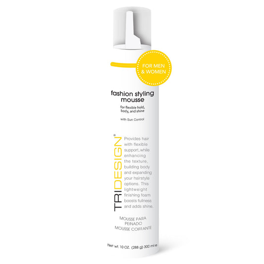 White Smoke TRI Fashion Styling Mousse - Wavy Hair Volumizer & Curl Tamer with Frizz Control, Shine & Styling Options for Women, Hair Foam - 10 Ounce
