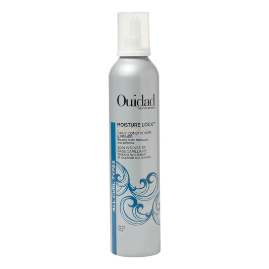 Gray Ouidad Moisture Lock Whipped Curls Daily Hair Conditioner and Primer - 8.5 fl oz, Olive Oil, Shea Butter, and Glycerin, Curl Moisturizing Conditioner and Leave-in Styling Primer, All Curl Types