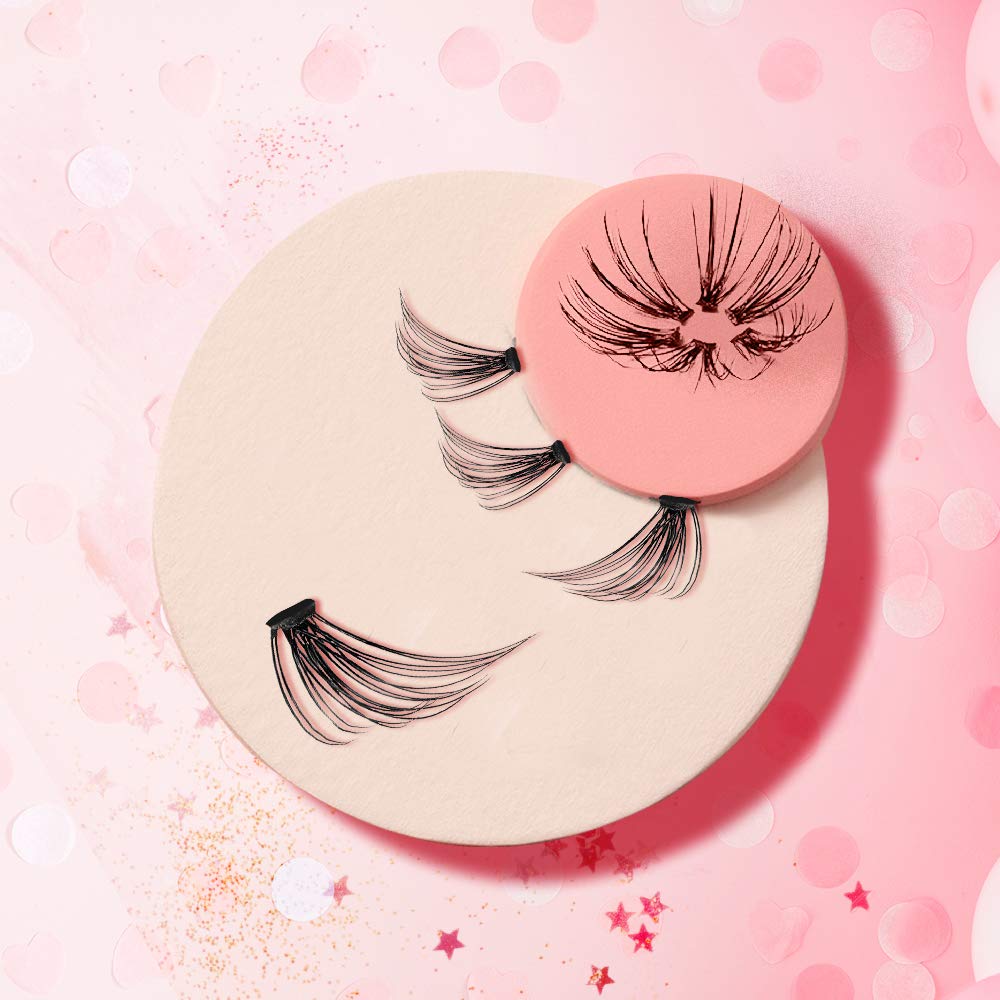 Misty Rose Ardell False Eye Lashes Faux Mink Individuals Medium Black 4 Pack
