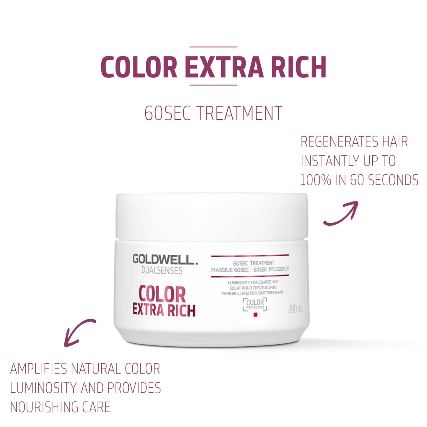 White Smoke Goldwell Dualsenses Color Extra Rich Brilliance 60sec Treatment 200mL