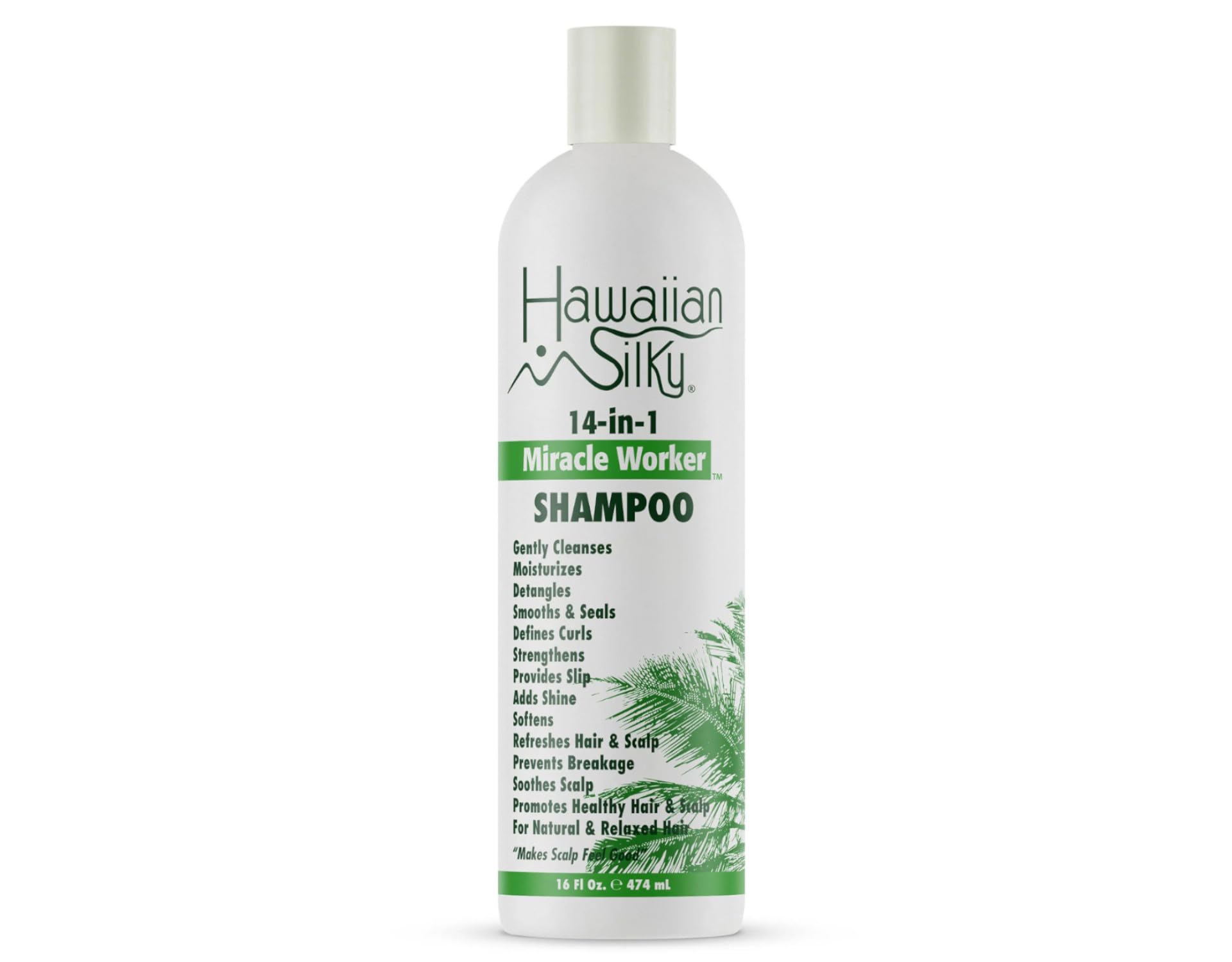 Light Gray Hawaiian Silky 14 in 1 Miracle Worker Shampoo, 16 Oz.